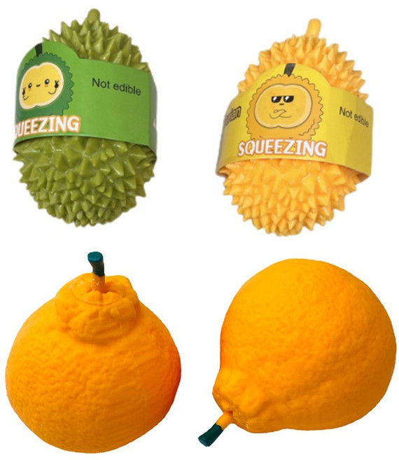 두리안 2p 한라봉 2p 말랑이 장난감 모찌 스퀴시 세트_S005, 1개