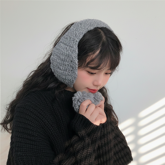 모들리 니트 귀도리 겨울 방한 귀마개