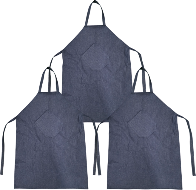 청앞치마(국산) 용접용 정비 도장 도색 건설등 작업앞치마, 청색, 3개