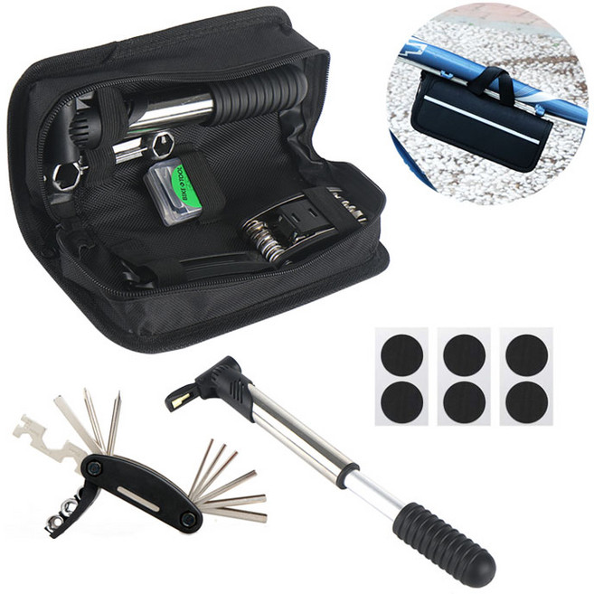 제이앤씨 자전거 수리공구 세트 프레임가방, 자전거수리세트, 1개