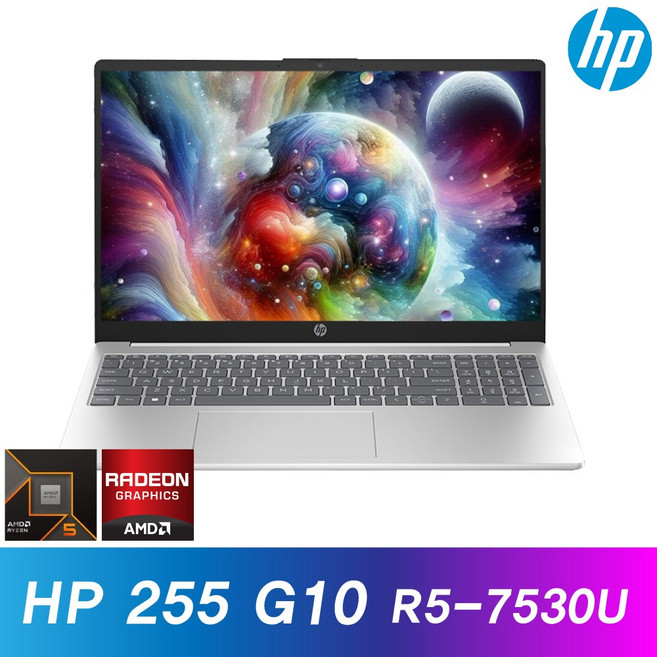 HP 255 G10 R5-7530U, 실버, HP 255 G10 B7NK1AT, 256GB, 16GB, WIN11 Home