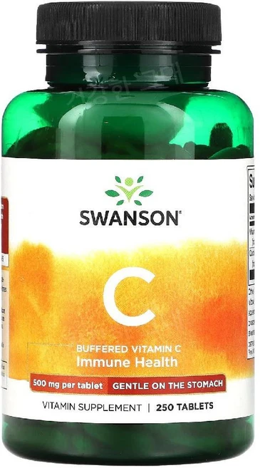 스완슨 비타민C 비타민씨 500mg 250정 버퍼드 비타민시 VitaminC, 1개, 1개 - 쿠팡