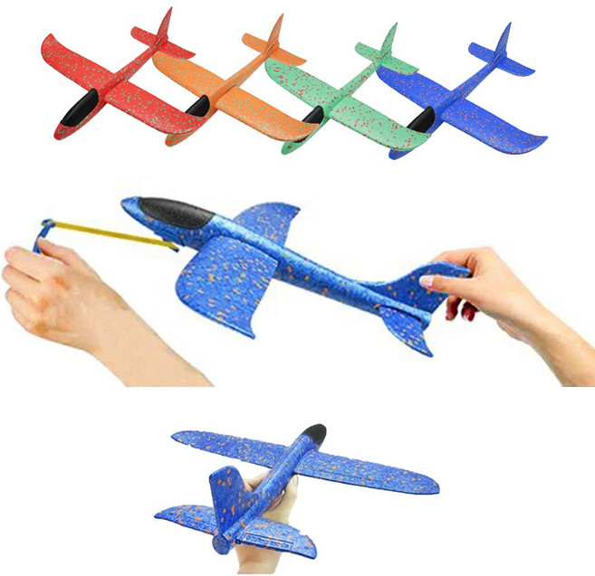 슈팅글라이더 스티로품 슈팅 비행기 새총 야외 장난감 어린이선물, 색상랜덤