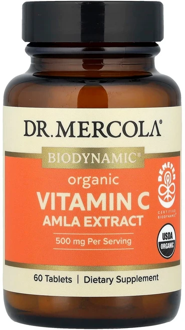 Dr. Mercola 유기농 비타민 C 암라 추출물 60정, Dr. Mercola, 유기농 비타민 C, 암라 추출물 - 쿠팡