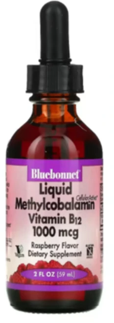블루보넷 액상 메틸코발라민 비타민B12 라즈베리 맛 1000mcg 59ml, 250ml 이하, 1팩 - 쿠팡