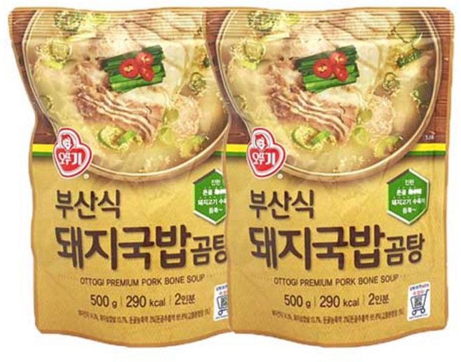 오뚜기 부산식 돼지국밥 곰탕, 500g, 2개