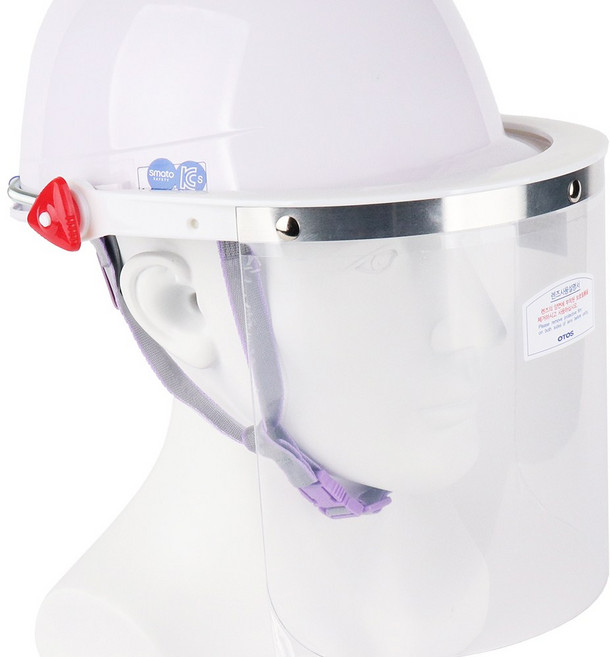 OTOS 안전모부착 투명 보안면 안면보호구 얼굴보호대 페이스쉴드 FGuard-63A, (A) FGuard-63A, 1개