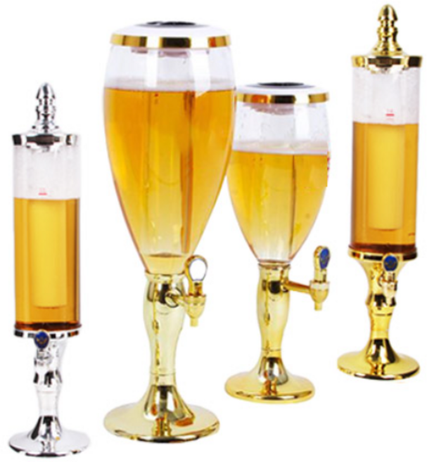 맥주타워 new맥주타워 8가지 중 선택1 소맥제조 혼술 파티 폭탁주 디스펜서 와인, 1.5L, 맥주타워실버, 1개