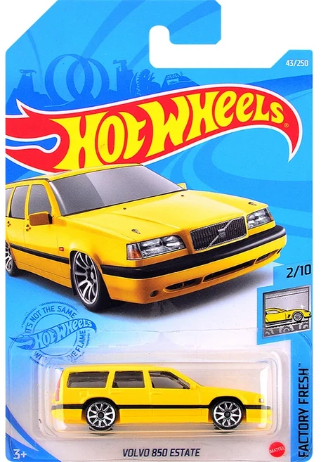 오리지널 핫 휠 볼보 240 드리프트 왜건 볼보 850 에스테이트 1/64 다이캐스트 모델 자동차 장난감 소년 선, 03 Volvo850EstateYellow