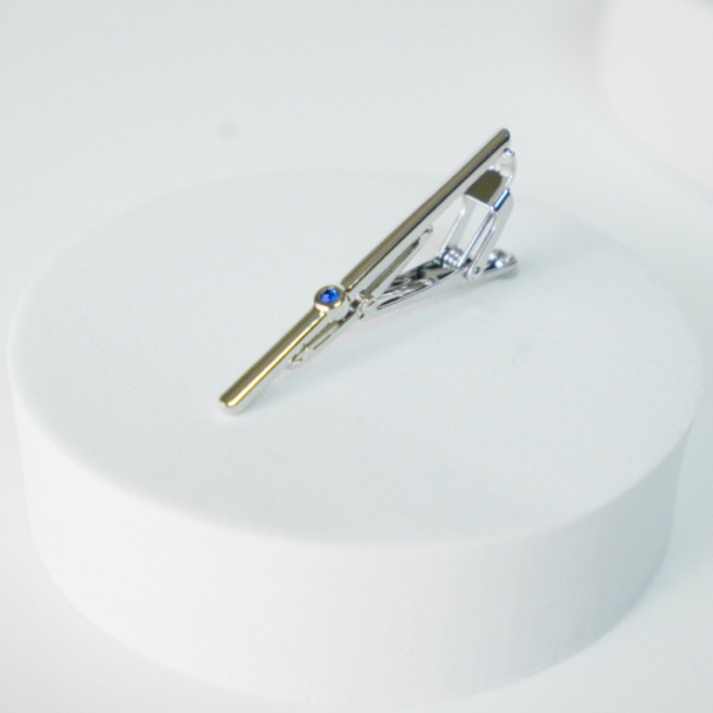 짐스 유광 무광 실버바 포인트 넥타이핀 타이바 클립 7종