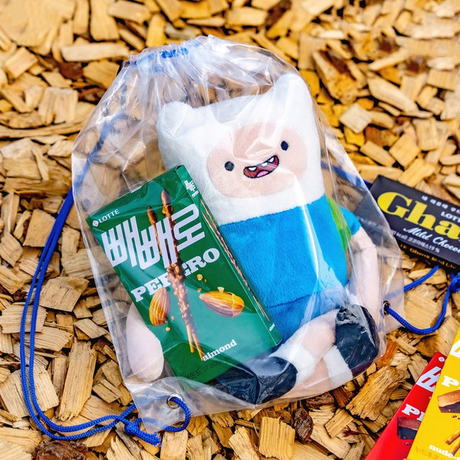 투명파우치가방 더스트백 물놀이 비닐가방, 분홍