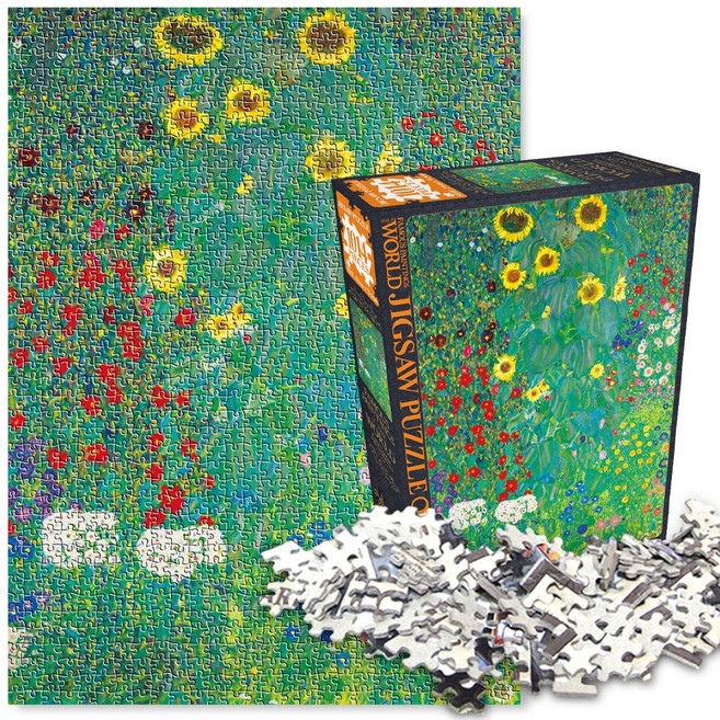 세계명화 직소 퍼즐 1000조각 명화 그림 퍼즐, 1개, 해바라기가 있는 정원, 1014피스