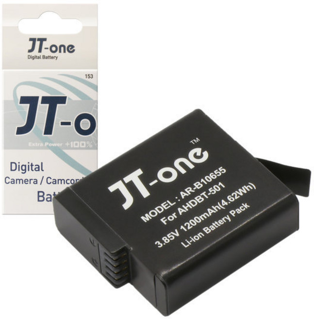 제이티원 고프로 히어로7 히어로6 히어로5 배터리 AHDBT-501, 1개