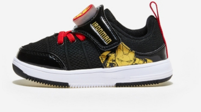 [ABC마트 신구로NC점] 에이비씨 셀렉트/라이트닝 스니커즈_K7089 MARVEL_IRON MAN BLACK_키즈용