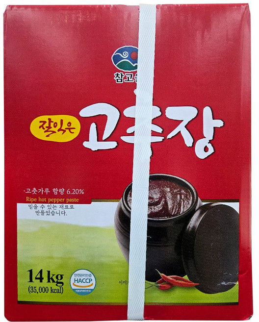 [업소용식자재]4VX3-참고을 잘익은 고추장 14kg, 4VX3-참고을 잘익은 고추장 14kg, 1