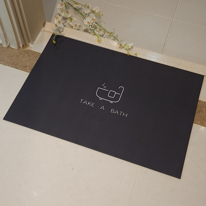 오홈 규조토 발매트 빨아쓰는 욕실매트, 다크그레이, 1개