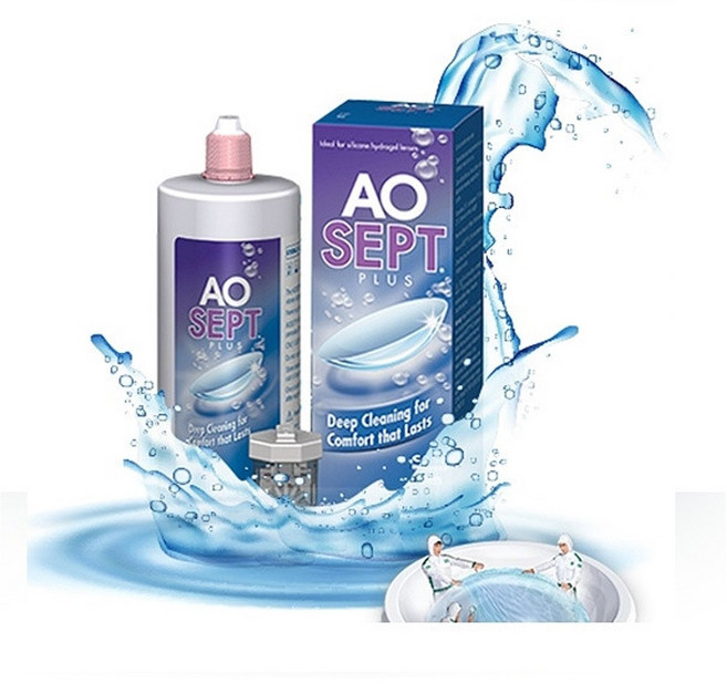 에이오셉플러스 AOSEPT PLUS 실리콘하이드로겔 소프트 하드렌즈 단백질 제거 소독용액