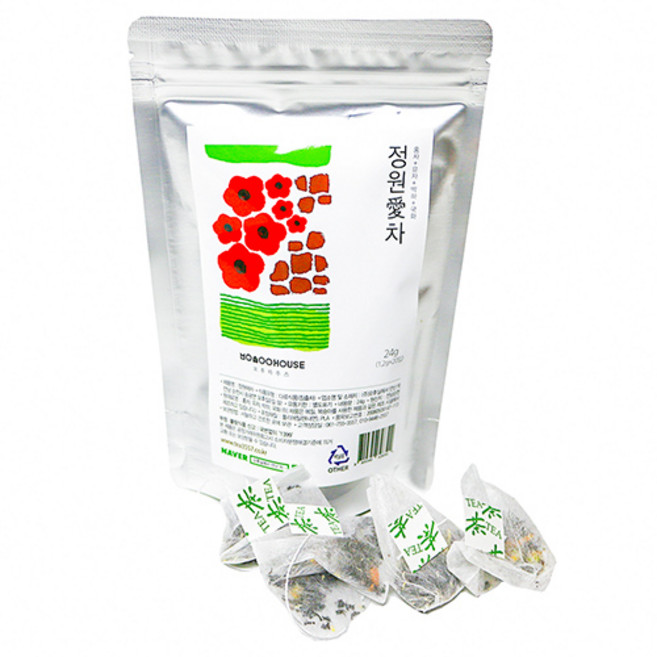 모후실 차 정성을 담은 티백차 여인애차 아침애차 하루애차 정원애차와 꽃차들, 02. 정원애차20티백, 1개, 20개입, 1.2g