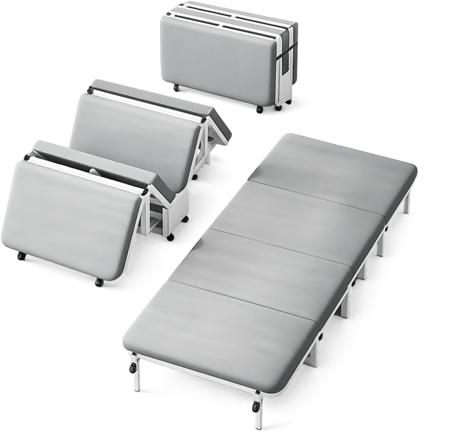 辦公室午休牀 折疊牀 單人牀 便攜折疊牀 硬板加厚行軍牀 陪護牀 午睡神器 宿舍家用收納牀, 白色-180*90厘米