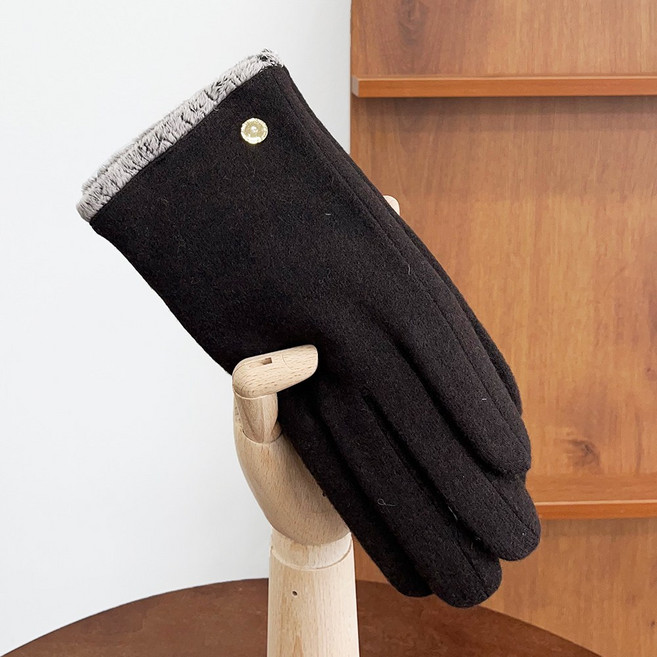 따뜻한 기모 안감 남성 모직 겨울장갑