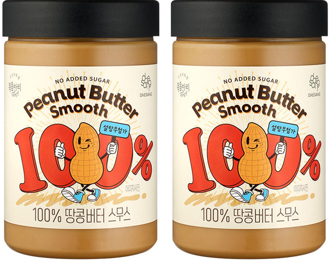 복음자리 100% 땅콩버터 스무스, 280g, 2개