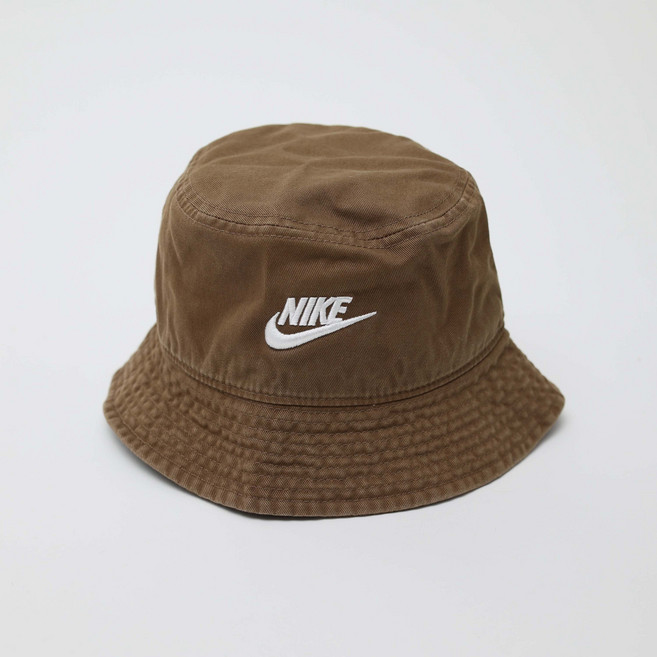 나이키 NIKE 아웃도어 캠핑 데일리 버킷햇 벙거지 모자 모스우드브라운