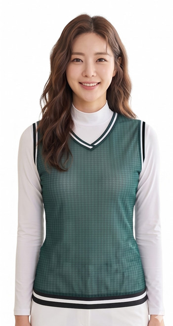 김영주 골프 여성 라인업 메쉬 조끼 초경량 드라이 메쉬