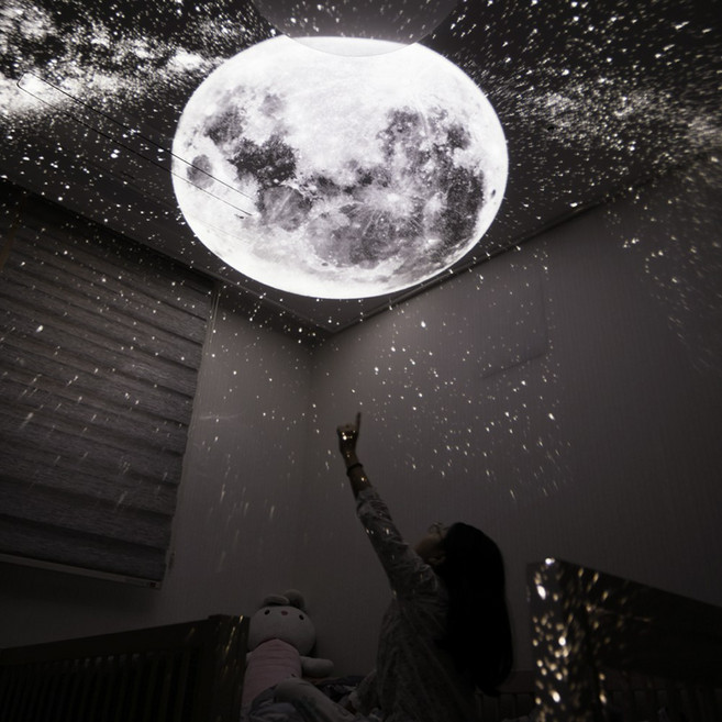 몬스터라이트 네이처무드 무드등 수면등 우주 오로라 은하수 아이방 조명, 화이트