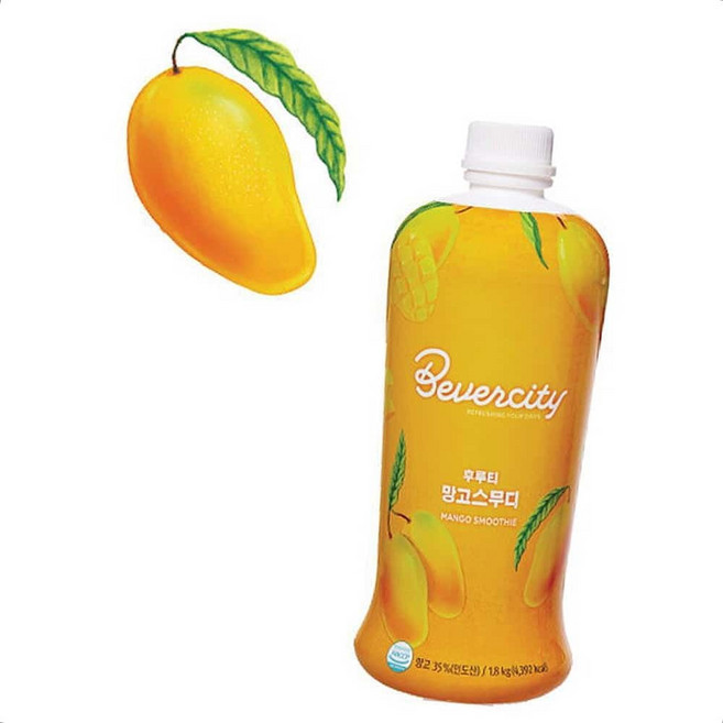 과일농축액 스무디 세미 후루티 망고 1.8kg 퓨레 농축액 베이스 여름음료 카페음료