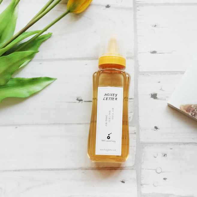 허니레터 아카시아꿀 튜브 300g 천연벌꿀 자연산 숙성 양봉꿀 꿀선물, 1개 - 쿠팡
