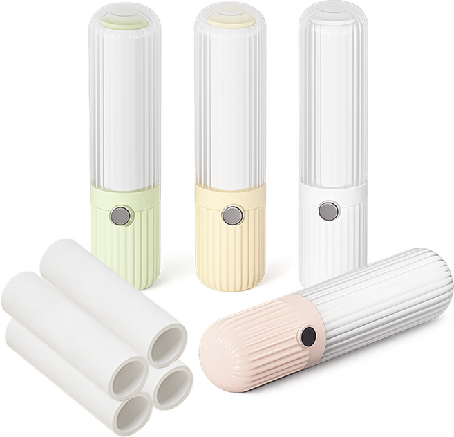 살림다담 휴대용 돌돌이 미니 먼지제거 테이프 4종세트 (본품4+리필4), 1세트