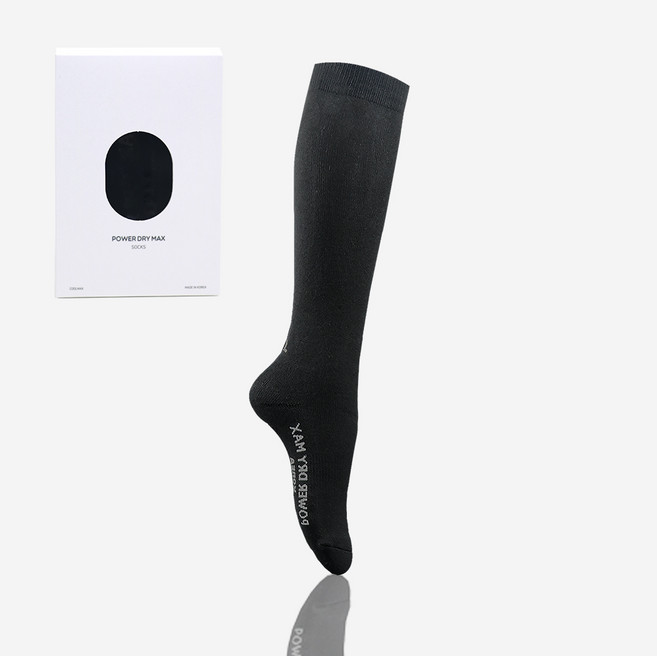 언디자인드라이프 쿨맥스 논슬립 스포츠양말 3중 쿠션 단목 장목 니삭스, 블랙&그레이, 1개