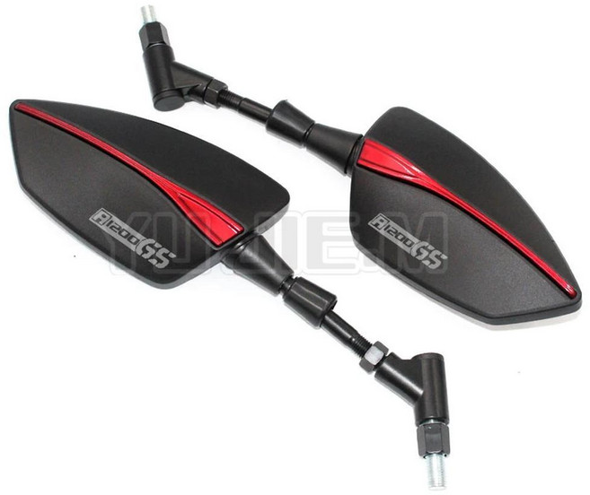 오토바이 토마호크 후면보기 미러, 1개, 색상: 8. Red