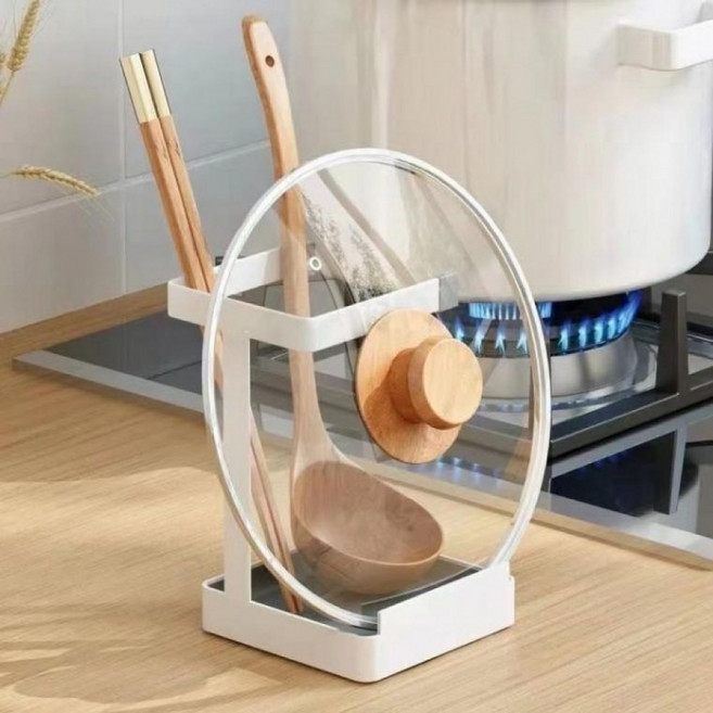 블랙 주방 거치대 조리 스탠드 도구, 1개, 상세페이지 참조