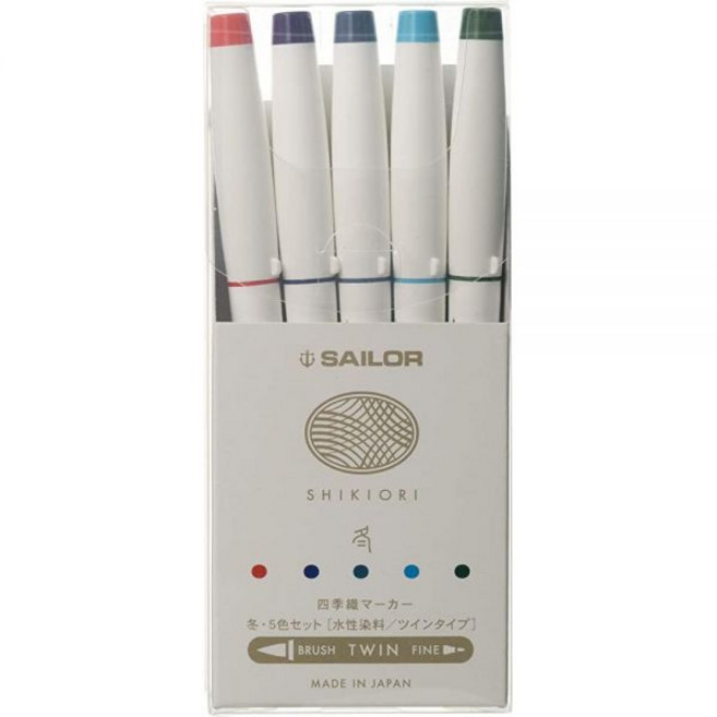 Sailor SHIKIORI 마커 후유 5가지 색상 세트 (25-5101-002), Sailor SHIKIORI 마커 후유, 5가지 색상
