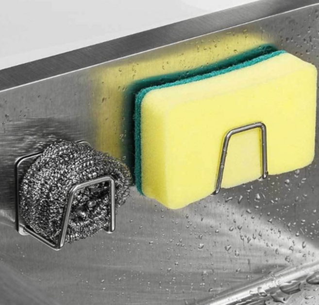 3M 스텐 접착식 다용도 수세미 거치대, 5개, 실버