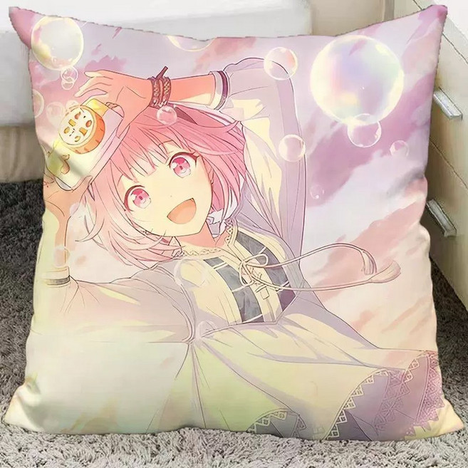 38종 프세카 아이난데스쿠션 아이난데스 굿즈 사각쿠션 인형 베개 누이 일러 카나데 미즈키 프로젝트 세카이 프로세카 굿즈 카나데 마후유 에나, 35x35센티 솜포함, 옵션38