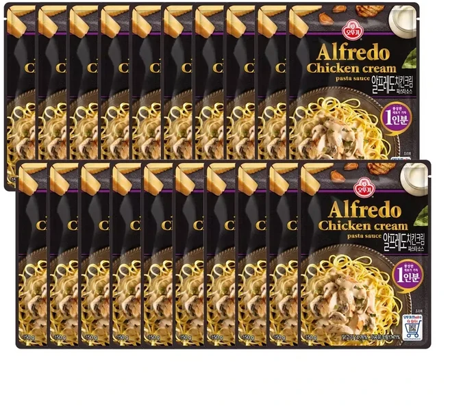 알프레도치킨크림 파스타소스 150G 20개스파게티요리 양념 간편, 1세트