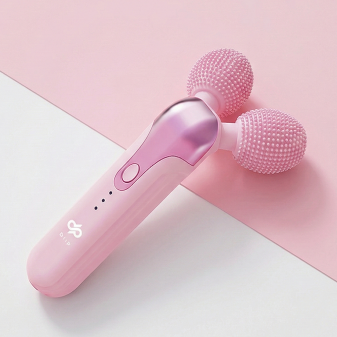 디프 2 in 1 V라인 얼굴 마사지기 저자극 진동클렌저, 1개