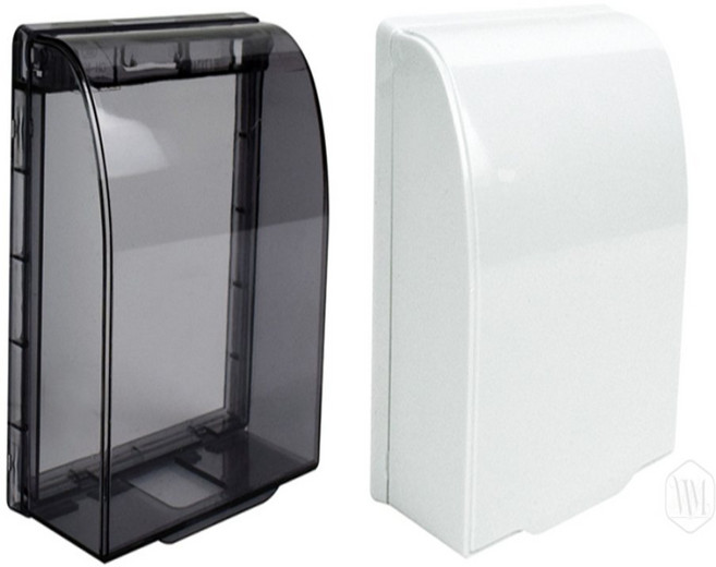 돌출형 콘센트 커버 방우형, 화이트