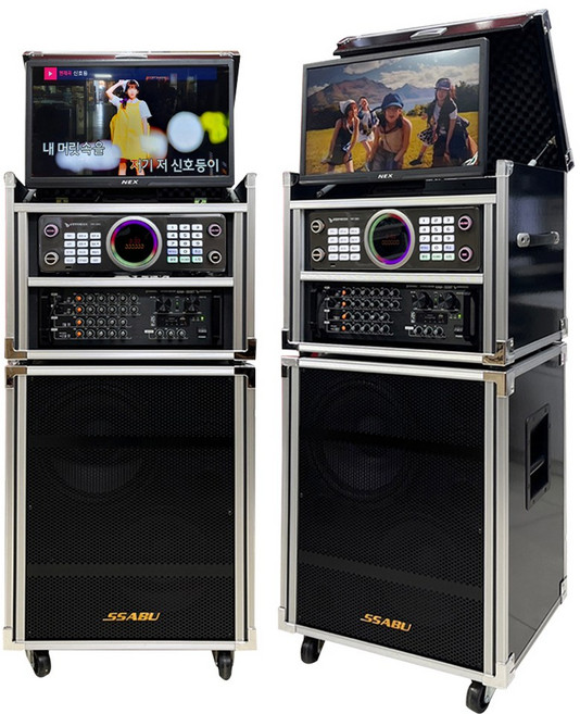 금영노래방 KMS-S800 이동식 노래방 세트 LED모니터+유선마이크 DM-5.1 최신곡 포함, 금영노래방 LED모니터 일체형(유선마이크)