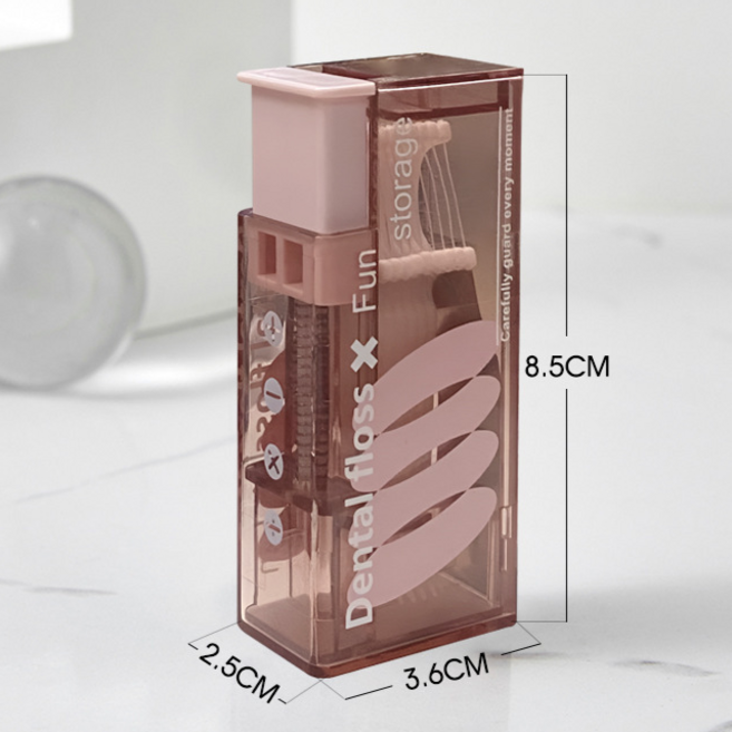 롤링페이퍼 일회용치실 디스펜서 휴대용 치실케이스, 1개, 10개입