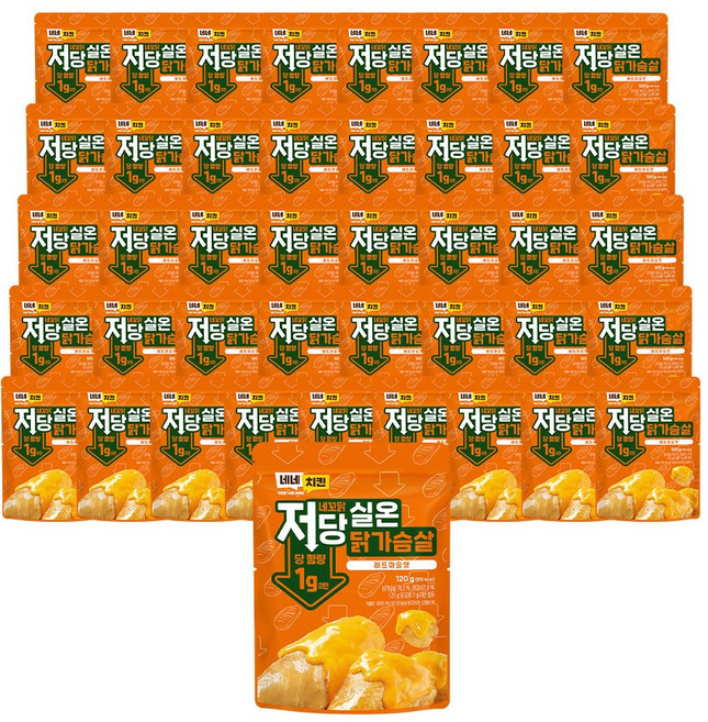 네네치킨 네꼬닭 저당 실온 닭가슴살 레드마요맛, 42개, 120g