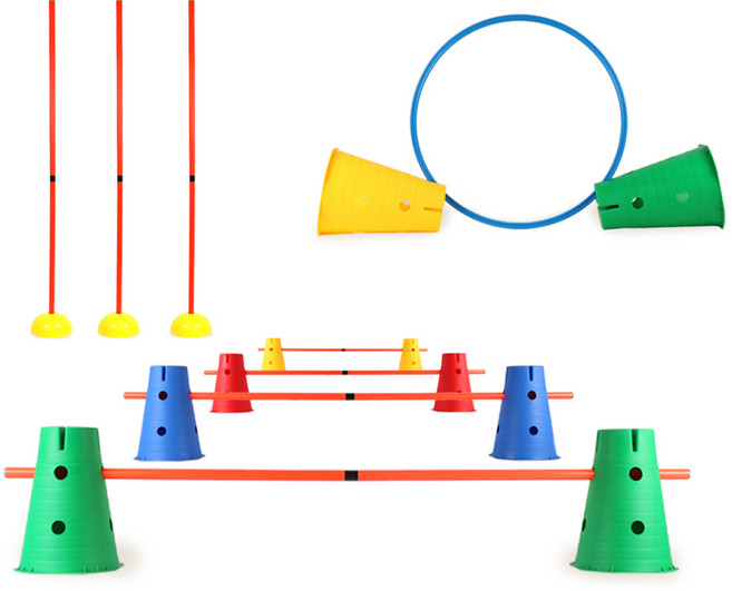 강아지 허들 어질리티 시즌2 훈련용품 점프운동 위브폴 원형링, 1개, 시즌2 그린