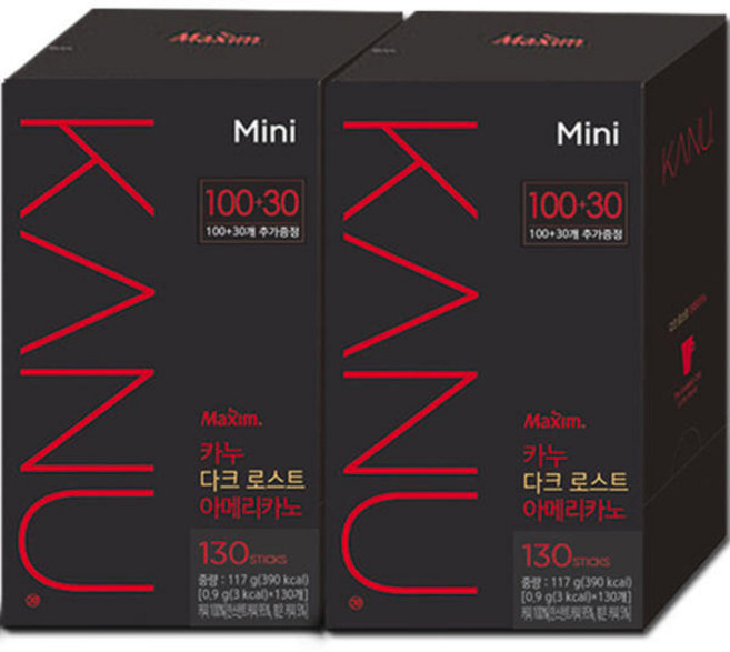 카누 미니 다크로스트 아메리카노 130T, 900mg, 130개입, 2개