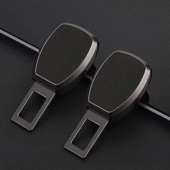 안전벨트 연장클립 프리미엄 안전벨트 클립, 2개, 검정색
