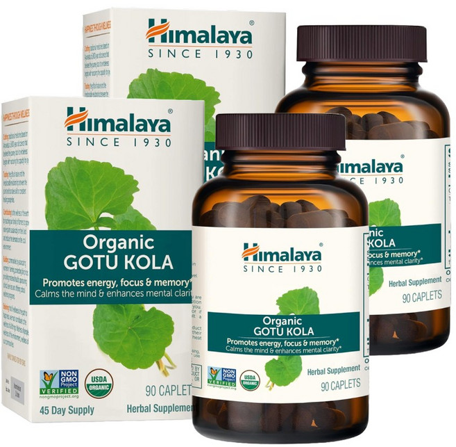 히말라야 유기농 고투콜라 Himalaya Gotu Kola, 2개, 90정