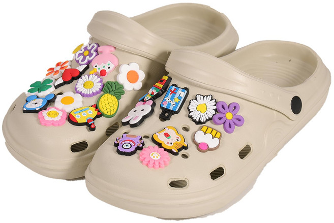 YAPOGI 방수 PVC 소재 캐릭터 신발 액세서리 꾸미기 다이어그램 선물용 장식품 혼합 컬러