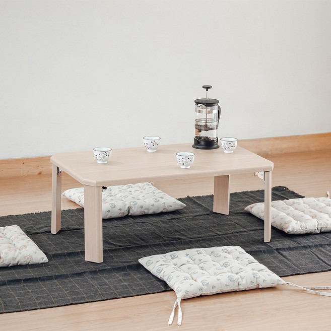 RICHOME 保羅可折腳和室桌 茶几 筆電桌, 原木色
