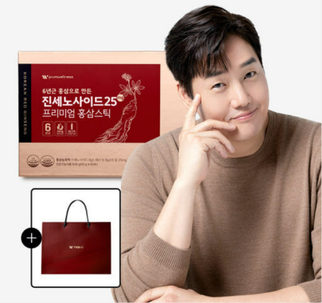 푸름웰니스 진세노사이드 25mg 프리미엄 홍삼스틱, 2개, 60회분